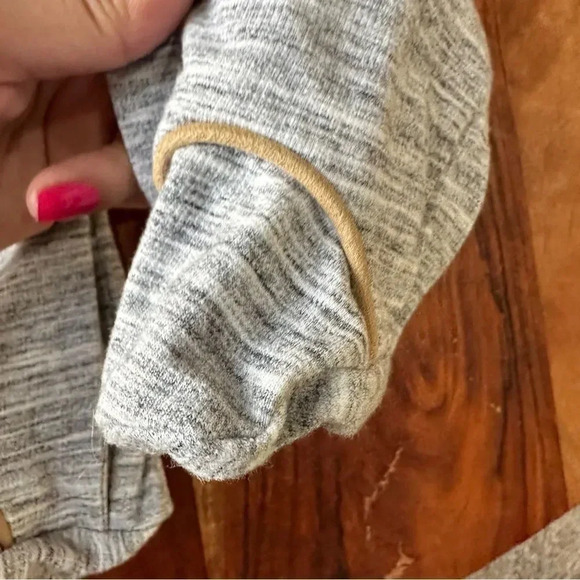 MINICLASIX Shawl Collar Footie Jumpsuit Elbow Patch Dressy Size 9 Month - Picture 7 of 7